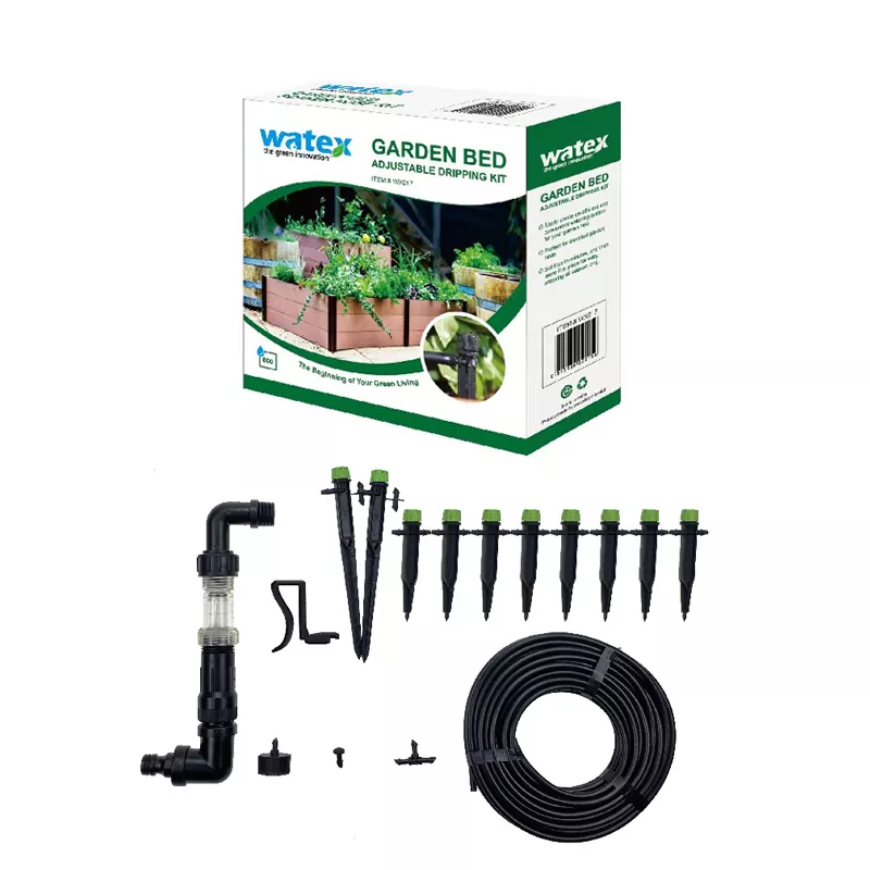 Kit de goteo ajustable para cama de jardín